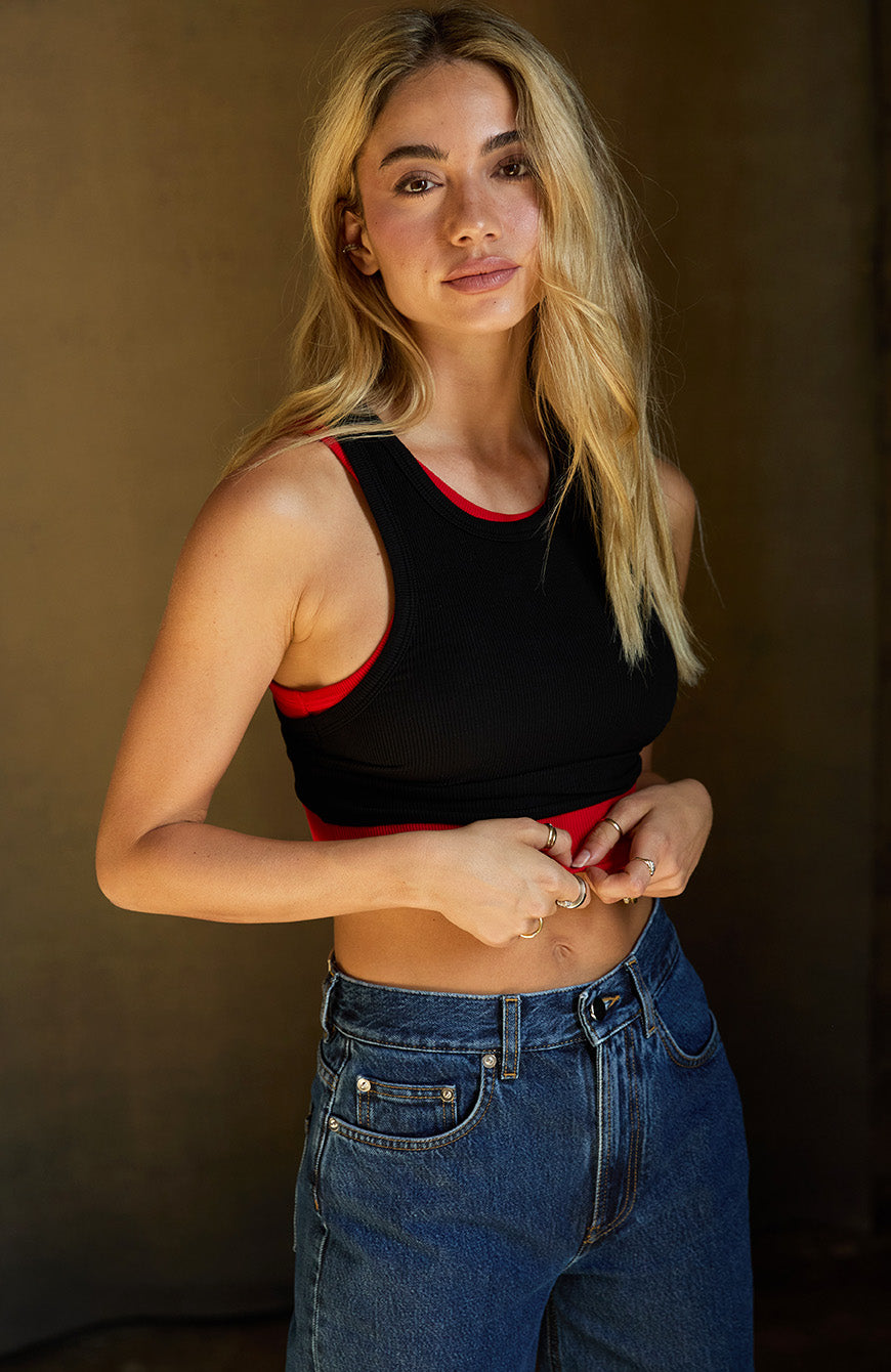 Classic Crop Tank-Black